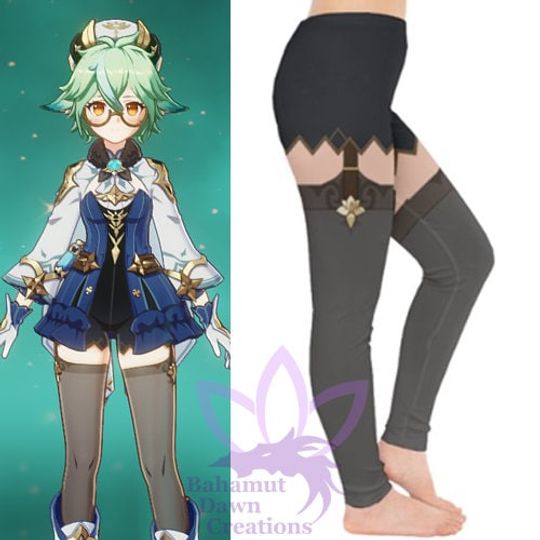 Genshin Impact Leggings Sucrose Leggings | Anime Cosplay Shirt | Halloween costume