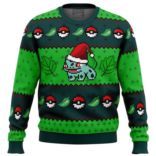 Custom Anime Bulbasaur Ugly Christmas Sweater