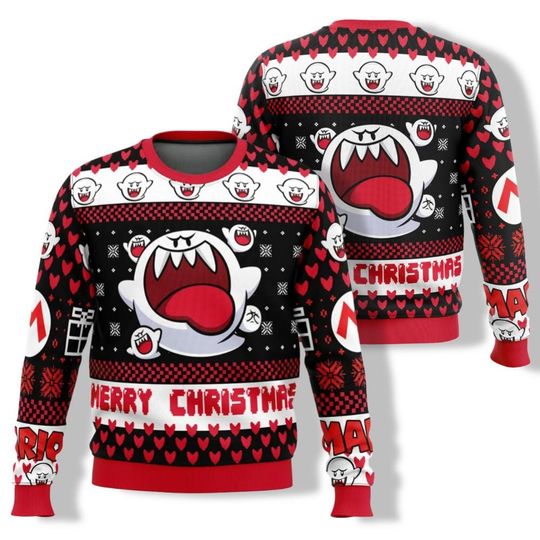 Boo Mario Bros Sweater, Super Mario Family Sweater, Mario And Luigi, Merry Christmas Ugly Sweater, Gamer Shirt, Christmas Party Shirt