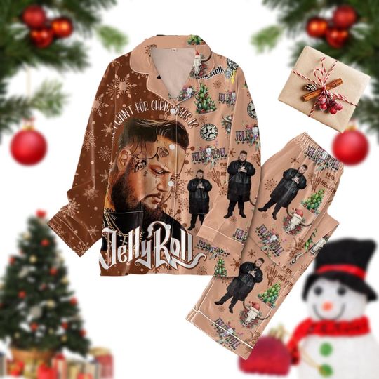 Christmas Jelly Roll Pajamas Set, Somebody Save Me Shirt Pant Set, Beautifully Broken Tour, Jelly Roll I Am Not Okay Midnight Shirt
