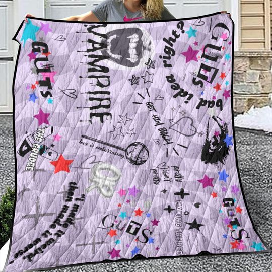 Olivia Rodrigo GUTS Tour Inspired Fleece Blanket