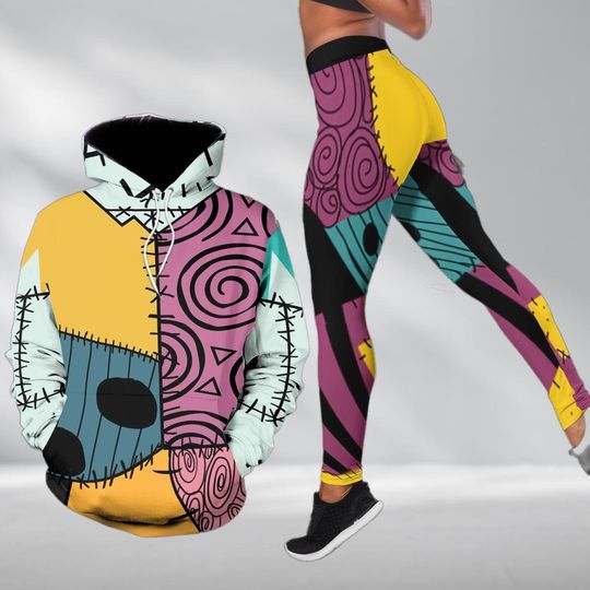 Halloween Sally Costume Hoodie, Nightmare Before Christmas Leggings, Jack Skellington Shirt, Sally Cosplay For Her, Disney Yoga Pants