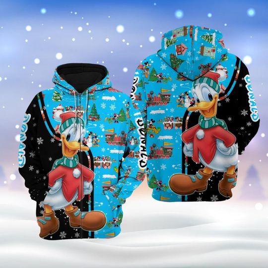 Disney Donald Christmas Shirt, Cute Donald Duck Shirt, Donald Duck Holiday Hoodie, Disneyland Xmas Hoodie, Disneyland Trip Tee