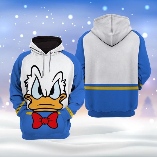 Disney Donald Duck Hoodie Shirt, Cute Donald Duck Hoodie, Donald Duck Unisex Hoodie, Disneyland Aesthetic Hoodie, Disney Fan Gifts