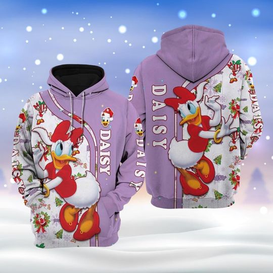 Daisy Duck Christmas Unisex Shirt, Disney Daisy T-Shirt, Cartoon Xmas Hoodie, Magic Kingdom Shirt, Daisy Lover Gift, Gift For Her