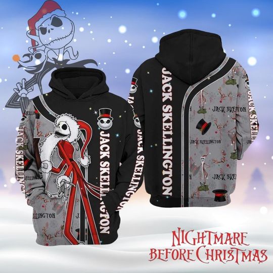 Jack Skellington Christmas Shirt, The Nightmare Before Christmas Shirt, Jack Santa T-Shirt, Jack Skellington Hoodie, Gift For Him