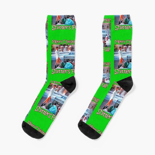 Cousin Eddie Shitters Full Funny Christmas Socks
