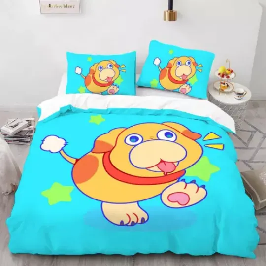 Pikmin Oatchi Dog anime new B Quilt Duvet Cover Set Doona Cover Bedding King