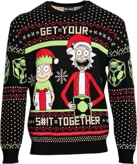 Unisex Rick and Rickandmorty Get your Together Gift Presents Ugly Christmas Sweater