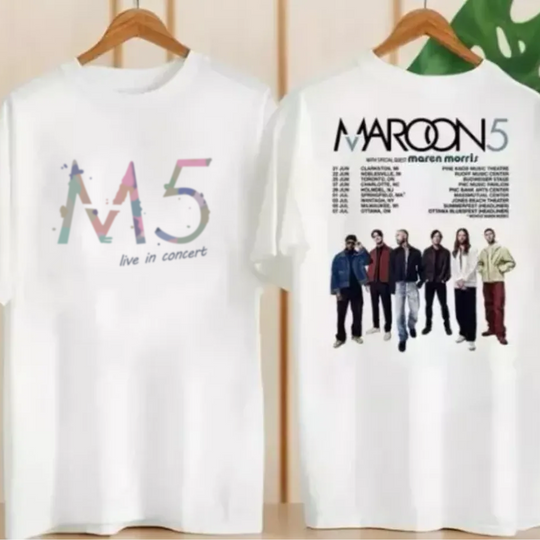 Maroon 5 Band 2024 Tour Shirt Double Sided T-Shirt | Multi-size | Extra Comfortable Short Sleeve Tee | Concert Outfit For Unisex