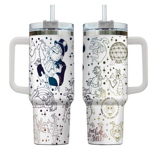 Discover 40oz  Laser Engraved Figment and Dream Finder Tumbler