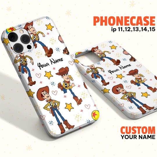 Custom Disney Toy Story Woody Colorful Phonecase, Personalied Disney Phonecase, Birthday Gift, Cartoon Lover Phonecase