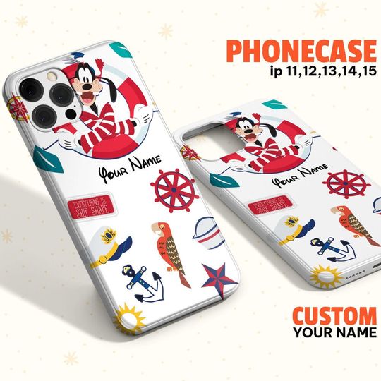 Custom Disney Goofy Cruise Trip Colorful Phonecase, Personalied Disney Phonecase, Birthday Gift, Cartoon Lover Phonecase