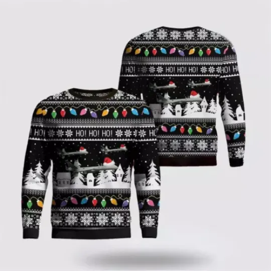 US Air Force General Atomics MQ-9 Reaper Christmas Sweater 3D - Christmas Gift