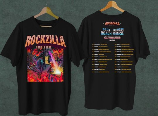 Rockzilla Summer Tour Shirt, Papa Roach Falling In Reverse  2022 Tour Shirt, Rockzilla Tour Shirt, Rockzilla Shirt, Summer Tour Shirt