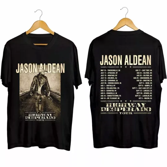Jason Aldean Tour 2024 Men Women T-Shirt Gift for Fans