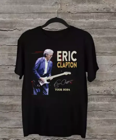 NEW Eric Clapton 2024 tour Music Black All Size t-Shirt