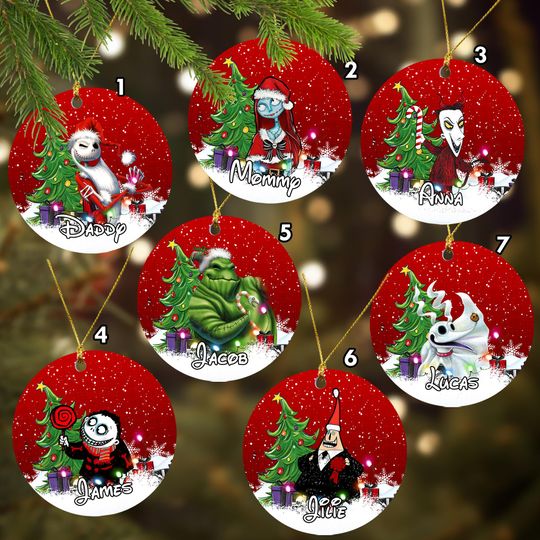 Ghost Christmas Ornament, The Nightmare Before Christmas Xmas Ornament, Characters Horror Ceramic Ornament Home Decoration