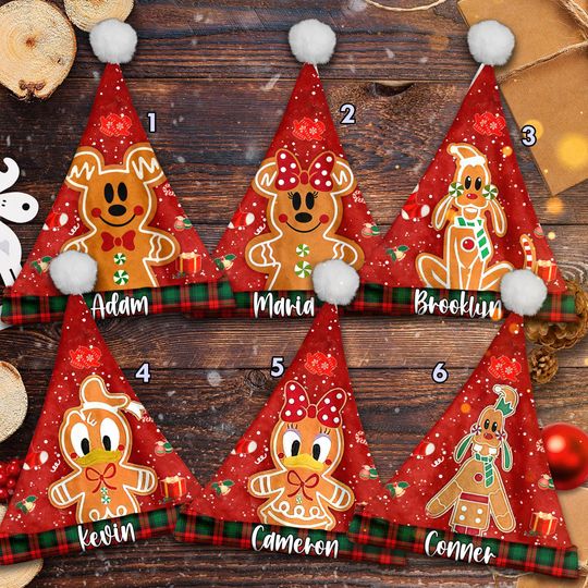 Mickey And Friends Gingerbread Xmas Stocking, Mickey Mouse Christmas Stockings, Mickey Mouse Christmas Socks Home Decoration