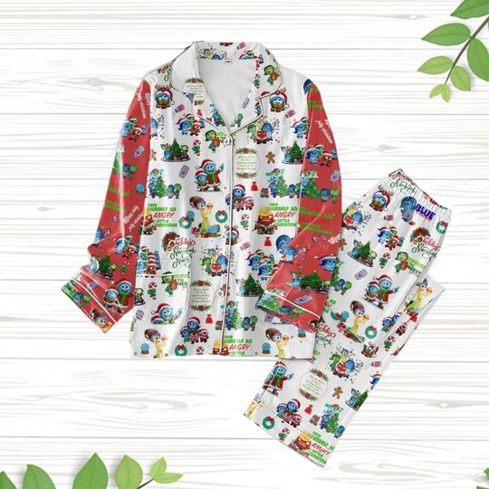 Inside Out Pajamas Set, Anger Joy Envy Anxiety Shirt, Inside Out Characters Pajama, Inside Out Movie Pajamas, Inside Out Christmas Gift