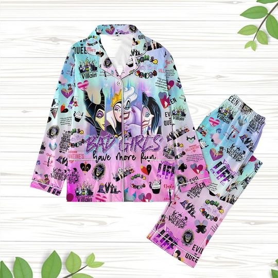 Disney Villains Pajamas, Bad Witches Club Pajamas, Funny Villain Holiday Pajamas, Maleficent Pajamas Pants, Evil Queen Halloween Gift