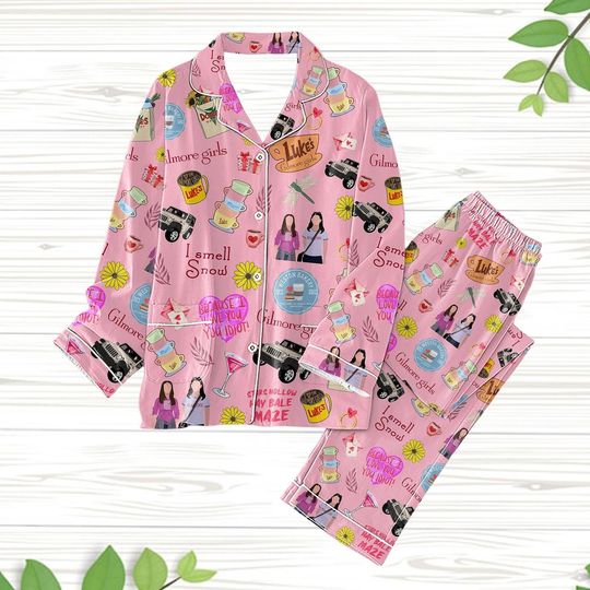 Gilmore Girls Pajamas Set, Lukes Coffee Pajamas, Lukes Diner Women Pajamas, Stars Hollow Holiday Pajamas, Halloween Gift