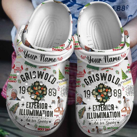 Custom Griswold Christmas Shoes, Christmas Tree Farm Sandals, Custom Name Shoes, You Serious Clark Holiday Shoes, Vacation Shoes