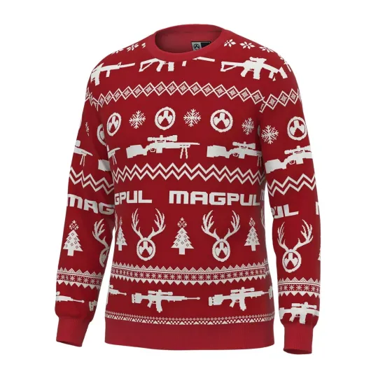 UGLY CHRISTMAS SWEATER MAGPUL MEDIUM GUN DEER TREE RED FUNNY MEN