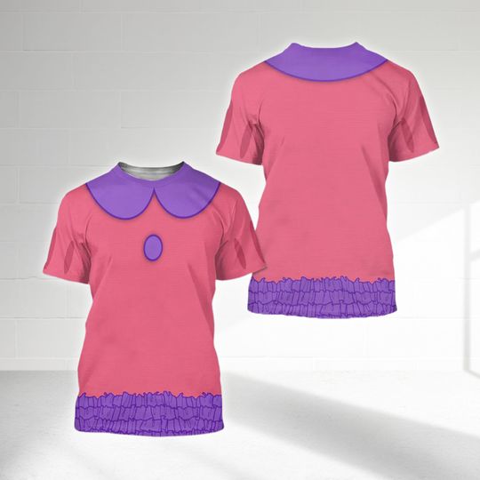 Daisy Duck Inspired Costume 3D T-Shirt, Daisy Duck Cosplay 3D Tee, Mickey And Friend Cosplay Costume Shirt, Halloween All Over Print Shirt