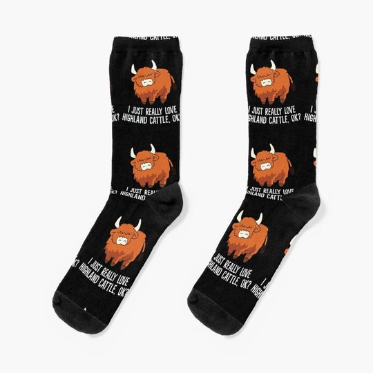 Scottish highland cattle - I just really love Highland cattle, ok? Socks