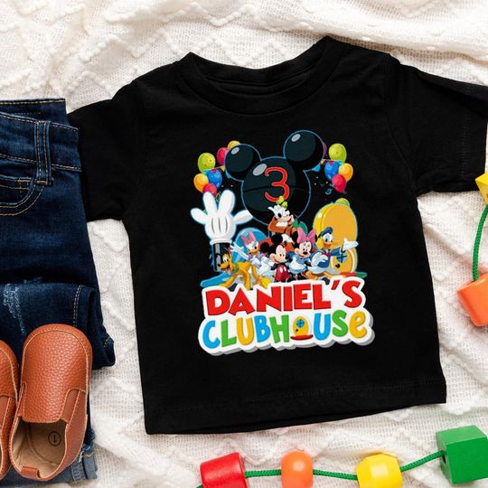 Personalized Mickey Mouse Clubhouse Birthday Shirt, Mickey Mouse Birthday Tshirt, Mickey Clubhouse Birthday Kid Outfit, Birthday Gift