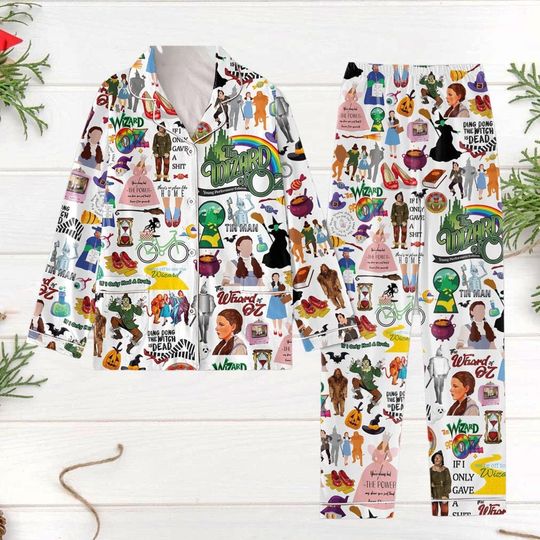 The Wizard Of Oz Pajamas, Wicked Witch Christmas Pajamas, Wicked Witch Horror Shirt, Horror Witch Women Pajamas, Christmas Gift