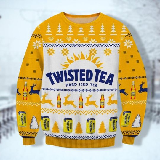 Christmas Twisted Tea Ugly Sweater, Christmas Drinking Shirt, Twisted Tea Lover, Christmas Crewneck Sweater, Holiday Xmas Sweater