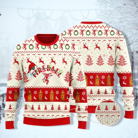 Christmas Fireball Whisky Ugly Sweater, Christmas Drinking Shirt, Santa Christmas Whisky Shirt, Fireball Shirt, Xmas Sweater Party