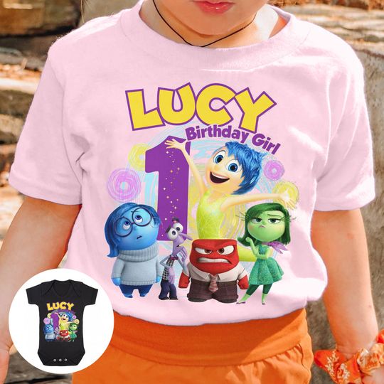 Personalized Inside Movie Birthday T-Shirt, Emotional Piece Birthday Party Shirt, Funny Inside Movie Character Birthday Gift For Kid