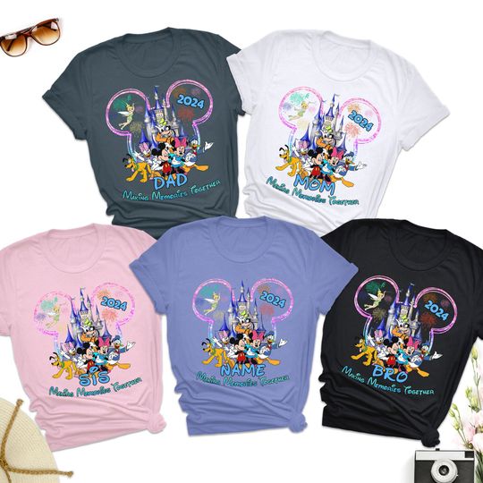 Personalized Making Memories Together 2024 Shirt, Mouse and Friends 2024 Tee, Magical Kingdom Trip, Family Matching T-Shirt, Gift For Kid