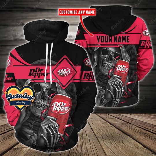 Halloween Dr Pepper Hoodie, Dr Pepper Shirt, Dr Pepper Gift, Skull Hoodie, Dr Pepper Hoodie, Dr Pepper Sweatshirt, Soda Sweatshirt