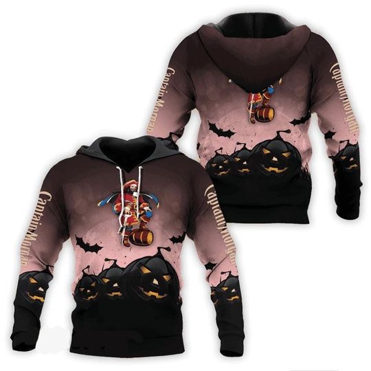 Halloween Captain Morgan Hoodie, Captain Morgan Hoodie, Captain Morgan Shirt, Halloween Pumpkin Shirt, Captain Morgan Rum Shirt