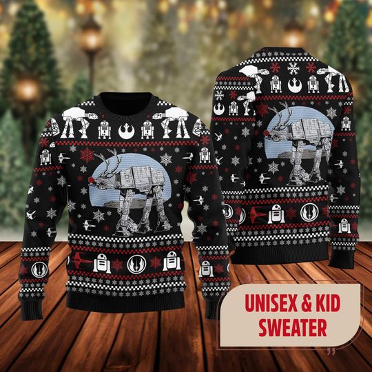 Robot Galaxy Movie Character Ugly Christmas Sweater, Spaceship Xmas Sweatshirt, Christmas Gift For Men Women Kid, Xmas Party Gift