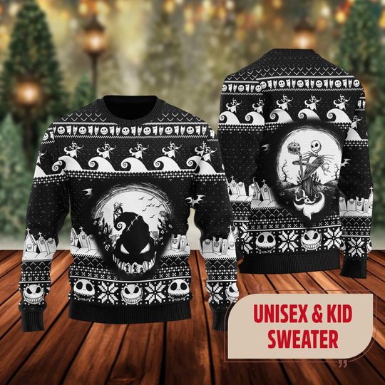 Horror Nightmare Ugly Christmas Sweater, Xmas Sweatshirt, Christmas Gift for men Women kid