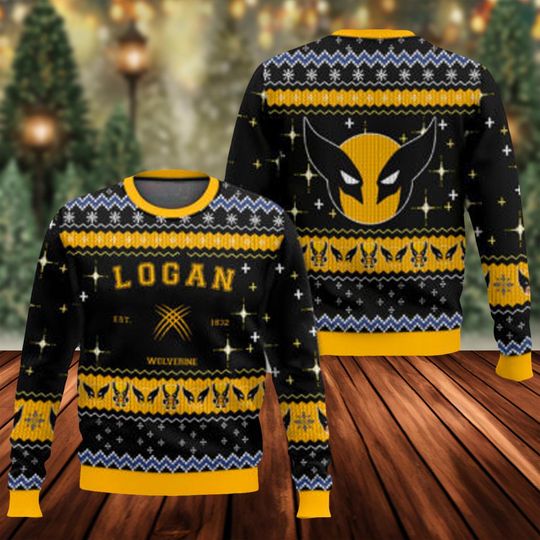 Wolverine Ugly Christmas Sweater, Wolverine Superhero Ugly Christmas Sweater, Xmas Sweatshirt, Christmas Gift for men Women kid