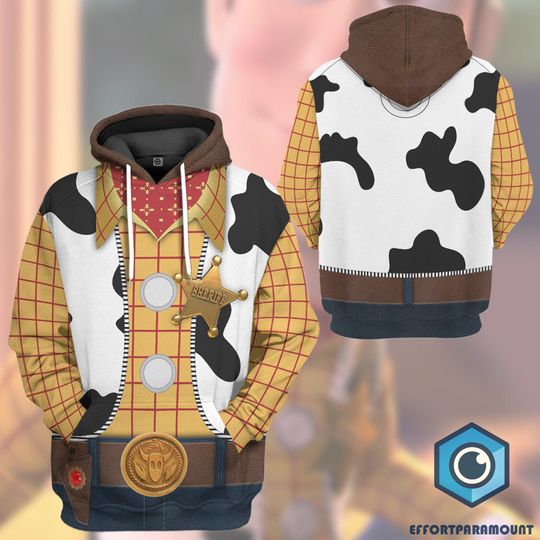 Toy Story Woody Full Over Print 3D Hoodie | Sheriff Woody | Toy Story Cosplay Shirt | Halloween Costume For Family Group T Shirt