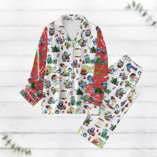 Christmas Inside Out Pajamas Set, Anger Joy Envy Anxiety Shirt, Inside Out Characters Xmas Pajamas, Inside Out Movie Pajamas Family