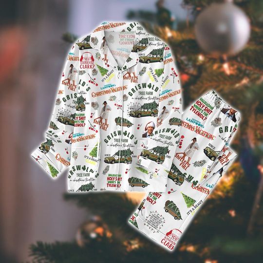National Lampoon Christmas Pajamas, Griswold Xmas Pj Set Pants, Shitters Full Character Holiday Pajamas, Griswolds Tree Farm Set Of Paj