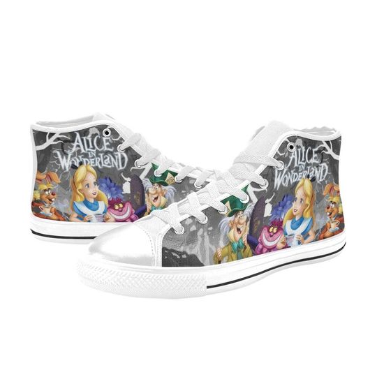 Alice in Wonderland Cheshire Cat  High Top Shoes Sneakers
