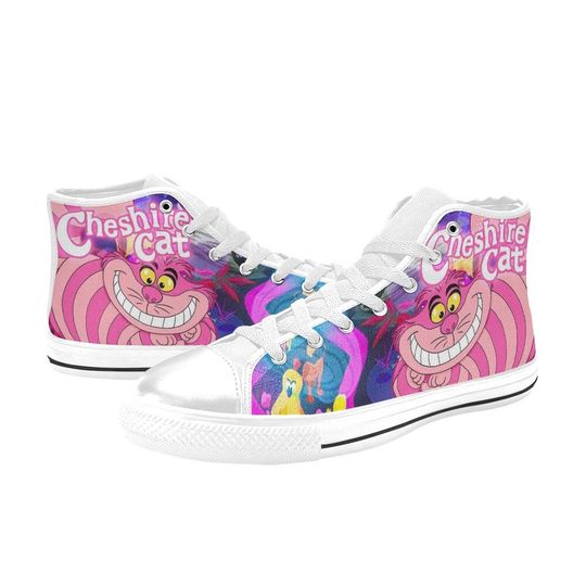 Alice in Wonderland Cheshire Cat  High Top Shoes Sneakers