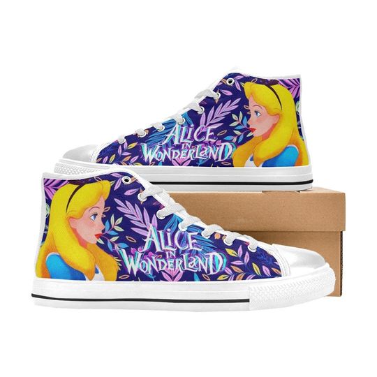 Alice in Wonderland Cheshire Cat  High Top Shoes Sneakers