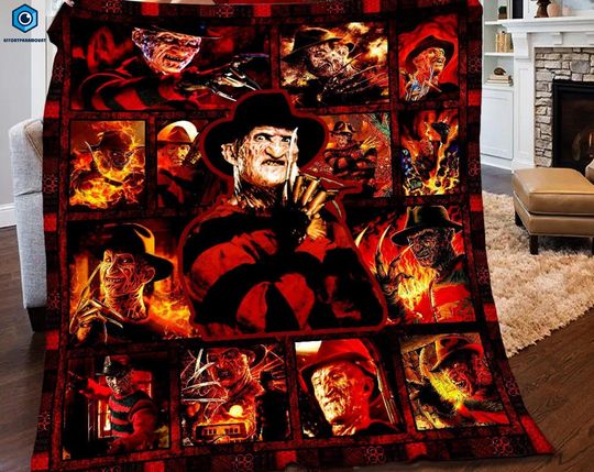 Nightmare On Elm Street Freddy Krueger Halloween Blanket | Friday of 13th Movie Fan Gift Blanket | Freddy Krueger Lovers | Horror Movie