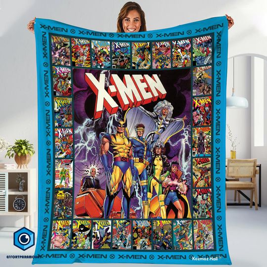 X Men Characters Fleece Blanket X Men Blanket X Men Wolverine Cyclops Professor X Storm Blanket Xmen Birthday Gift For Kids