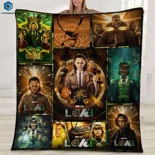 Loki Movie Blanket | Loki Laufeyson God of Mischief | Loki Movie Merch | Loki Fan Gift | Loki TVA Variant Avengers|Throw Blanket Couch Sofa